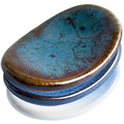 Gatuida 3pièces Repose-cuillère Porcelaine pour Comptoir De Cuisine Support De Rangement pour Baguettes Et Ustensiles Repose- pour Cuisinière