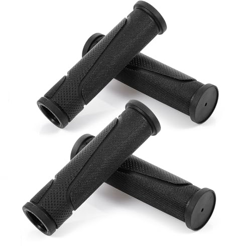 TIESOME 4 impugnature per manubrio della bicicletta, in gomma antiscivolo, universali, per MTB, BMX, scooter, bici pieghevoli, design ergonomico e confortevole
