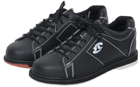 VEACAM Scarpe da Bowling Unisex per Interni, Scarpe da Bowling Leggere Leggere Antiscivolo Bowling Bowlers Sport Atletici Palestra,Nero,40 EU