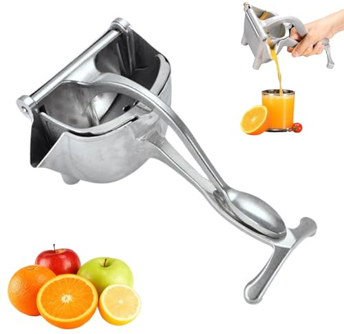 Hand Juicer Squeezer- Aluminum Alloy Manual Press Juicer, Fresh Fruit Juice Extractor, Heavy Duty Hand Manual Extractor for Single Citrus Orange Pomegranates Apple Fruit Lemon Lime (1PC)