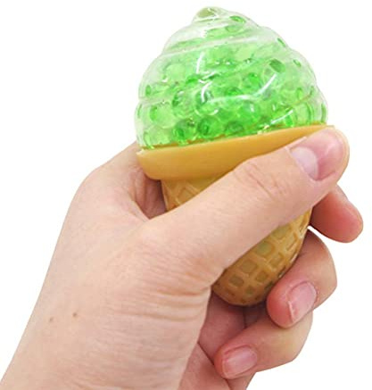 Sxhlseller Dekompressions-Eiscreme-Trauben-Quetschball, Weiches Spielzeug Zum Stressabbau, mit Wasserperlen Gefüllt für Konzentration für Erwachsene/, Silikonmaterial in Zufälliger Farbe (zufällige