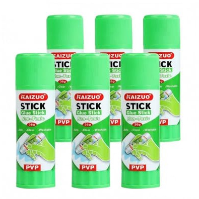 6 Stück Klebestift 36 g schnell trocknend, 3d Drucker Kleber, 3D-Drucker-Klebstoff für perfekte Haftung auf Heißbett - Schnelltrocknend, PVP, Frei von Formaldehyd - Ideal für PLA, ABS, PETG Waschbar
