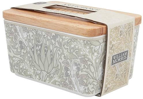 The Leonardo Collection Wm. Morris Artichoke Stoneware Artichoke Butter Dish for Kitchen & Home | Dishwasher Safe Butter Dish with Lid for Keep Butter Fresh | BPA-Free Butterdish for Butter Storage
