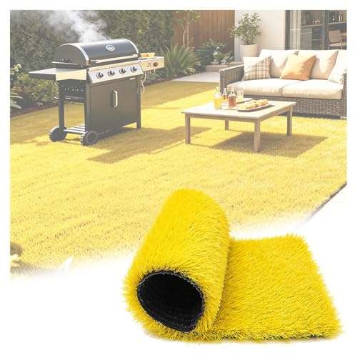 pujindu Kunstrasenteppich Mit Drainage, 1,18 Zoll Dicke, Weiche Kunstrasenmatte Für Balkon & Terrasse, Wetterfest(24x47IN)