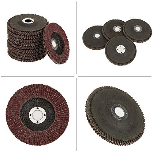 Qudinip 10 Pièces Disque de Meulage 60 Meule de Haute qualité pour Atelier Amateurs de Bricolage Oxyde D'aluminium 100mm