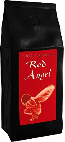 Espresso Kaffee Red Angel - Der Feurige - 500g Sehr Fein Gemahlen - für Siebträger-maschine, Siebmaschine - Starker Premium-Espresso - Säurearm - Schonend und Frisch Geröstet