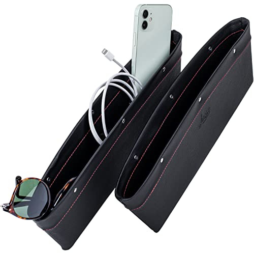 Lusso Gear 2-in-1 Autositz-Organizer, Universelle Passform, Verstellbare Aufbewahrungstaschen, 2 Sets Fugendüse, Aufbewahrungsbox