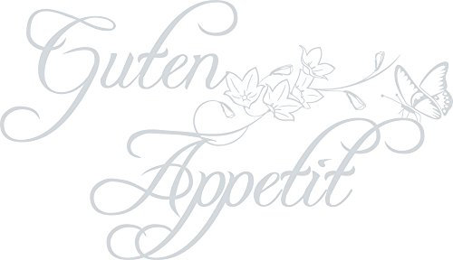 GRAZDesign Wandtattoo Küche Guten Appetit | Küchenaufkleber selbstklebend - 52x30cm / 072 hellgrau