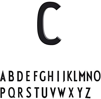 Design Letters Hausbuchstaben/Hausnummer Edelstahl Schwarz | 5cm/10cm | Türnummer | Straßennummer | Türschild Personalisiert | Befestigungsschrauben & Klebeband sind separat erhältlich | Größe 5cm C
