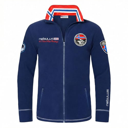 Nebulus Herren Fleecejacke EXPLORE, warme Fleece Jacke, mit langem Full-Zip Reißverschluss
