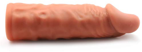 BeHorny 5.5'' Manchon Extension de Pénis Réaliste de Couleur Marron, Circonférence et Longueur Supplémentaires