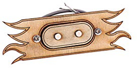 Alnicov Cooper Gitarren-Tonabnehmer mit 2 Saiten, Ahornholz