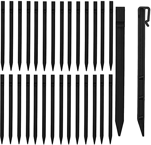 Lot de 30 piquets d'ancrage de Jardin en Plastique très résistants pour Maintenir Le Fond du Filet de Jardin