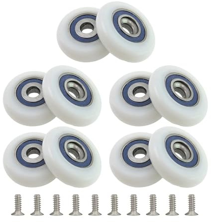 Vasemele Duschkabinen Rollen 28mm 10 Stück Ersatzteile Glastürrolle Duschtüre Schiebetür Dusche Mit Schrauben