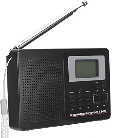 VBESTLIFE Radio Portable CS‑106, Mini FM/AM/SW/MW/LW/TV Récepteur Radio à Bande Complète Radio de Diffusion Mondiale avec écouteur 3,5 Mm pour Connaître Les Actualités, Les Divertissements