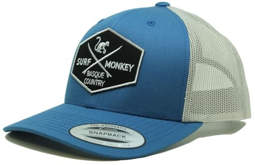 SURF MONKEY Trucker-Kappe 6P, gebogenes Visier, verstellbare Snapback-Kappe, niedriges Profil
