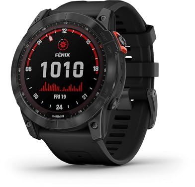 Garmin fēnix 7X Solar Multisport GPS Watch, Slate Grey with Black Band (Renewed)
