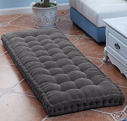 DG Catiee Coussin de Banc Épais Intérieur et Jardin Long Tapis Rectangulaire pour Canapé Salle à Manger (70x35cm, Gris Foncé)