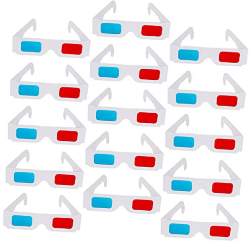 BESTonZON 40pezzi Occhiali Anaglifi in Carta Da Rosso e Blu Leggeri Per Film Giochi e Video Regalo Per Famiglia Portatili e Facili Da Usare