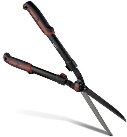 siwitec Heckenschere SG-30 für den Form- oder Rückschnitt von Hecken und Büschen | Gartenschere | Länge: 62,5 cm | Klingen aus Kohlenstoffstahl | leichter Kunststoffgriff mit Gummierung