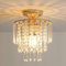 FRIDEKO HOME Moderne Lustre cristal Plafonnier or,Petit plafonnier cristal Douille E27 pour salon chambre cuisine couloir,Ø23cm