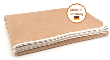 sleepling Kuscheldecke Premium Made in Germany, Sofadecke, 150 x 200 cm, Ökotex, waschbar, beige Melange