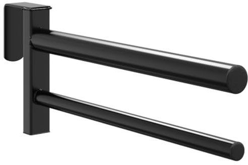 vidaXL Sattelhalter Zweiarmig Tragbar Schwarz Eisen