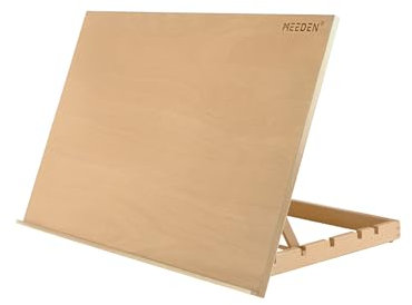 MEEDEN Extra große Schreibtischstaffelei: 50,8 x 76,2 cm, tragbar, Buchenholz, Standstaffelei – 5 Positionen verstellbare Desktop-Zeichenstaffelei