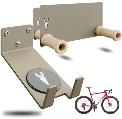 ZAMURANO. Fahrrad-Wandhalterung, Fahrrad-Wandaufhängung, horizontale Wandhalterung, Fahrrad-Wandhalterung, MTB, Straße, Gravel, E-Bikes (1 Fahrrad, grün)