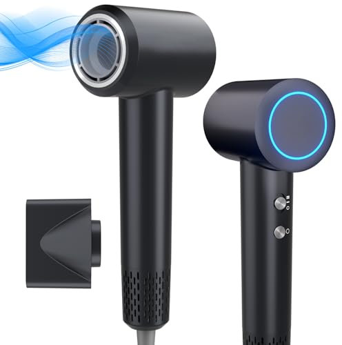 MMK Haartrockner, 200 Millionen Negative Ionen, 110.000 U/min Bürstenloser Motor Schnelles Trocknen Föhn, Intelligentes Thermostat & 57dB Geräuscharm, Ideal für Zuhause, Reisen