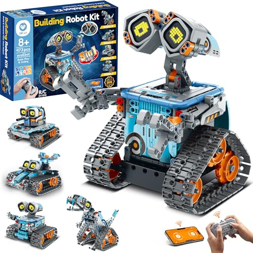 Sillbird 5-in-1 STEM Programmierbarer Roboter Baukasten ab 8 Jahren | App-gesteuerter Engineering Spielzeug, MINT Baukasten, Kreatives Geschenk für Jungen & Mädchen