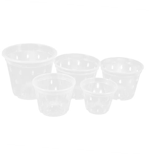 Gogogmee 5piezas Maceta Pequeña para Orquídeas Unidades Transpirable Fácil De Extraer Resistente