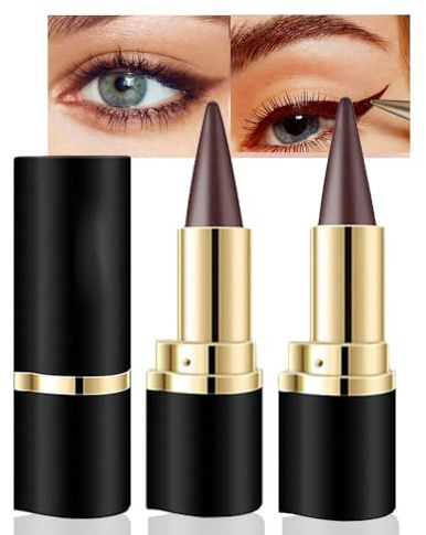XoeLLe 2 Stück Matte Schnell Trocknender Eyeliner Wasserfest, Waterproof Gel Kajalstift Braun, Wasserfeste Stifte Long Lasting, Schnell Trocknendes, Anhaltend Eyeliner Stift Gel (Braun)