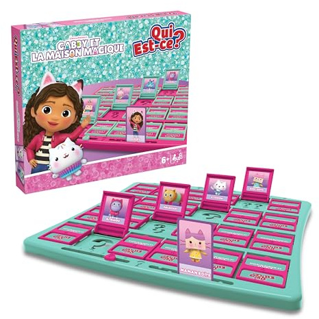 Winning Moves Wer ist Gabby und das magische Haus – Wer ist Dieses Gesellschaftsspiel – Spiele für Kinder 6+ – Brettspiel Gabby und das magische Haus – Gesellschaftsspiele für Familie, Grün