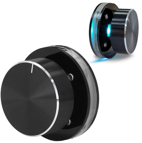 Gugxiom Contrôle du Volume USB, Bouton de Volume Audio sans Perte pour Ordinateur avec Câble USB, Contrôleur de Son D'ordinateur avec Lumière RVB, Contrôle du Volume Muet pour XP, Mac,