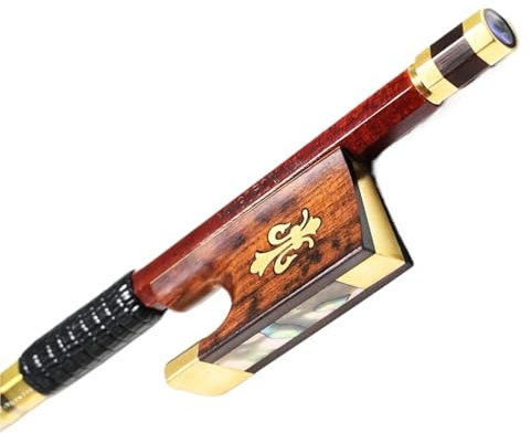 Performance violin bow Violin Bow 4/4 Hybrid Carbon Fiber Brazilian Rosewood Leather Stick Violin Accessories(Only bow)