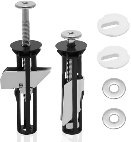 2 Stück Toilettensitzschrauben, Toilettensitzbeschläge, Toilettensitz-Befestigungsset,Toilettenbefestigungsset, für Scharniere für oberen Toilettendeckel, universelles Ersatzteilset für Toilettensitze