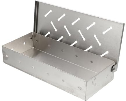 BESPORTBLE Outdoor Bbq Smoker Box Aus Edelstahl Praktisch Zum Räuchern Von Fleisch Leicht Zu Bedienen Und Nachzufüllen Mit Holzspänen