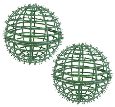 BESTYASH 2Pcs Grass Ball Shelf Topiary Frame Holder for Flower Arrangements Plastic Plant Ball Cage for Garden Decoration Easy Assembly for Weddings and Events