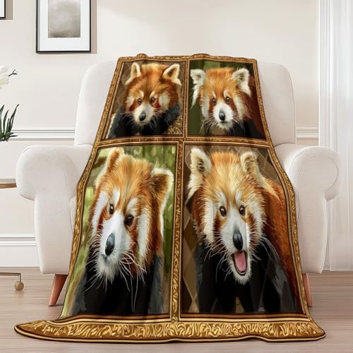 Genérico 220 x 240 cm Manta Franela para Cama, Mantas para Sofa Patchwork Animales Arte - Blanket de Microfibra Suave Cálida Transpirable Ligera Marrón