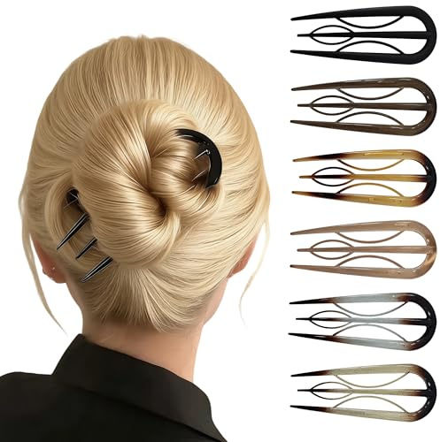 6 Stück Haarnadeln U-förmig, Große Haarnadeln Für Französische Haarnadel | French Pin & Hair Pins, Robuste Bobby Pins Für Frauen Styling, Praktisch Für Alltagsfrisuren Und Elegante Looks