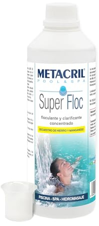 Super Floc 1 l + doseur gradué en mai. Floculateur et éclaircissant pour eau de piscine - Expédition immédiate