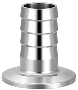sourcing map 304 Stainless Steel KF25 Flange to 20mm Rubber Hose Barb Adapter for Vacuum