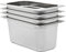 vidaXL 4X Bandejas Gastronorm de Alimentos GN 1/3 Utensilios Cocina Calientaplatos Plato Platillo Comida Buffet Baño María 150 mm Acero Inoxidable