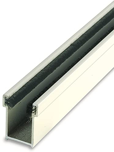 AWITALIA - Coppia guida tapparella in alluminio mm.17 x mm.28, lunga cm.150 colore ARGENTO