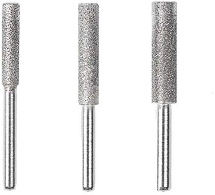4/4.4/5mm Diamond Chainsaw Grinding Head Sharpener Polishing Burr Stone File Chain Saw Metal Polishing Electric Grinding Drill,5mm