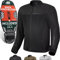 SHIMA OpenAir Motorrad Jacke Herren mit Protektoren AirForce Rückenprotektor Motorradjacke Sommer Mesh Belüftet Textiljacke Schutzjacken Protektorenjacke Luftige (Männer, Schwarz, M)