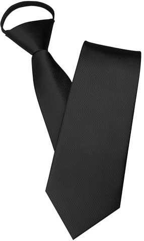 JEMYGINS Krawatte Herren mit Gummizug - Bereits Gebundene Krawatte dunkelgrün Hochzeit Schlips