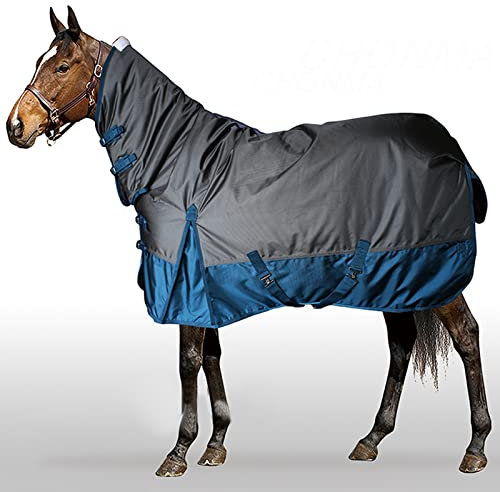 HARICSET Weidedecke Winterdecke Pferd Abschwitzdecke Pferd Gepolstert Weich Bequem Ideal für Boxen Widerstandsfähig mit Verstärkten Nylonkanten(Size:210cm(83in))