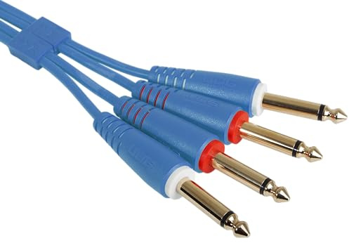 UDG Câble Audio Set 1/4'' Jack - 1/4'' Bleu Droit 1,5m